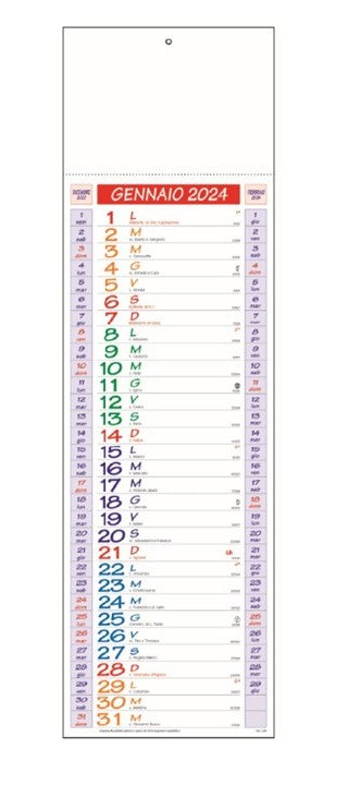 Calendario olandese - f.to 14,4x47