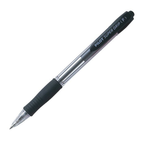 Penna a sfera a scatto Supergrip - nero- Tratto fine