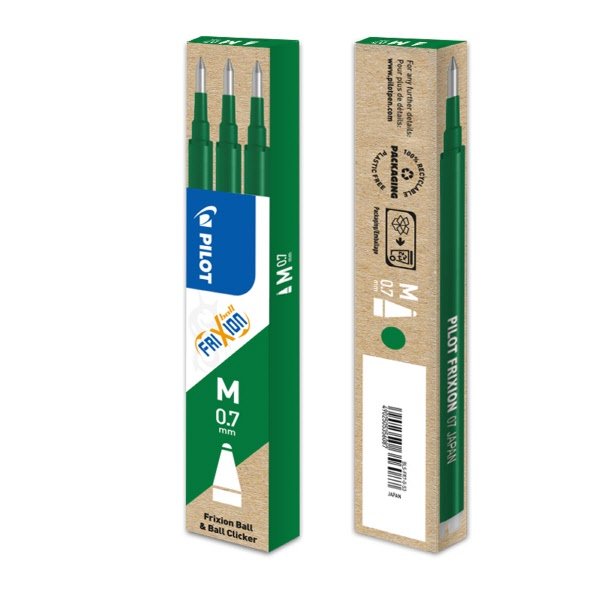 Refill per penna a sfera cancellabile Frixion Ball - verde - Tratto fine