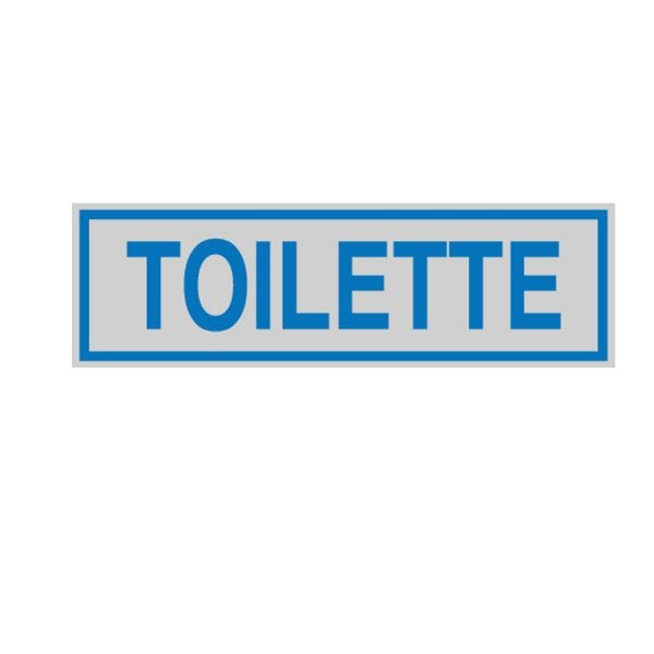 targhetta adesiva 165x50mm toilette