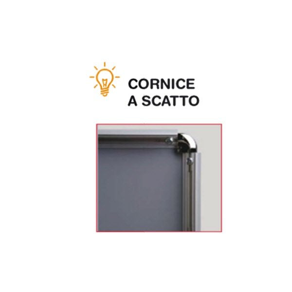 Cornice a scatto con base centrale - bifacciale - 70x100 cm