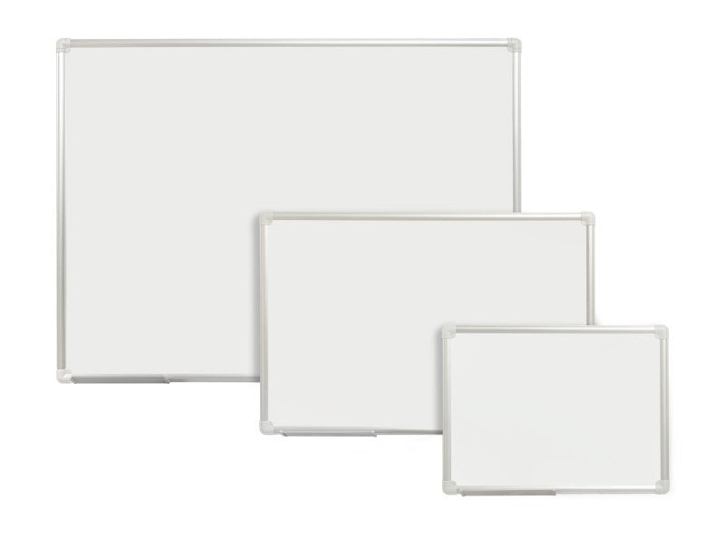 Lavagna magnetica bianca - cornice in alluminio - 45x60 cm