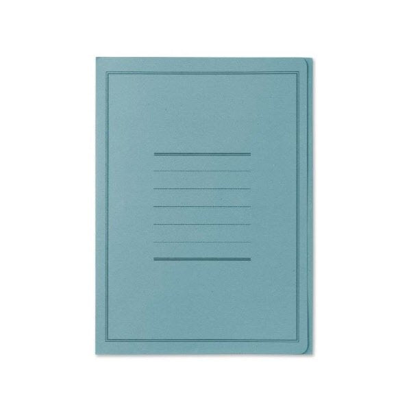 Cartelline 3 lembi Pigna - Cartoncino - 180 g - con stampa - Azzurro