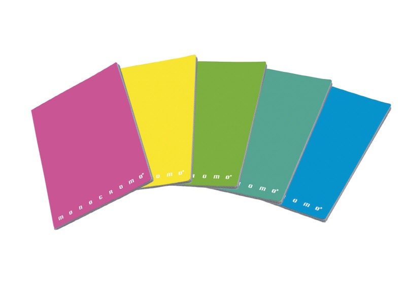 Maxiquaderni Monocromo Fluo  - Rigatura 1R - Righe medie e superiori - 80 g - copertine assortite