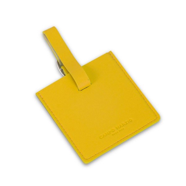 Porta etichetta quadrato Dennis - giallo