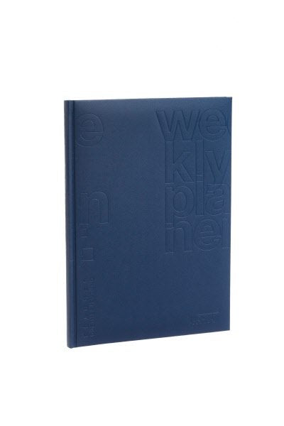Agenda settimanale tavolo 12 mesi - 2027 - 19,5x26,5 cm - copertina sintetico - interno fisso - blu