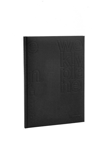 Agenda settimanale tavolo 12 mesi - 2027 - 17x24 cm - copertina sintetico - interno fisso - nero