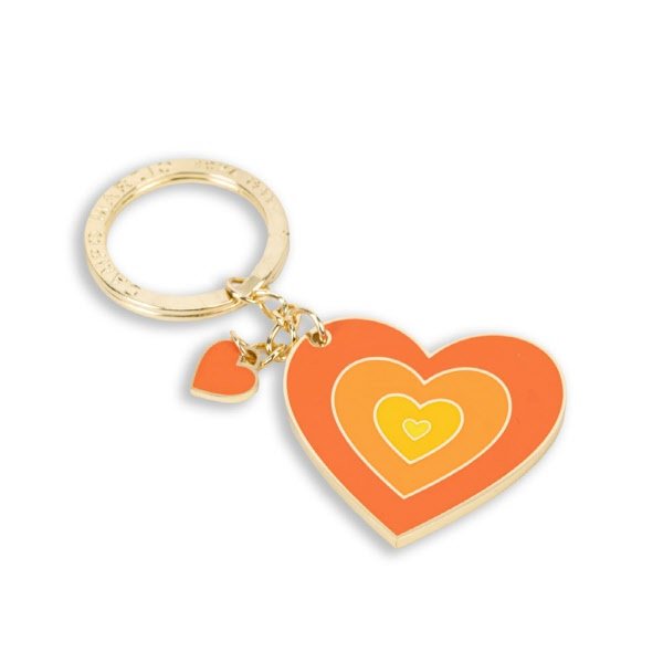 Portachiavi cuore - arancione