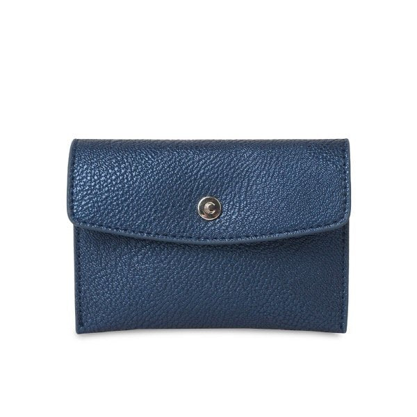 Porta carte Jodie - blu metallizzato