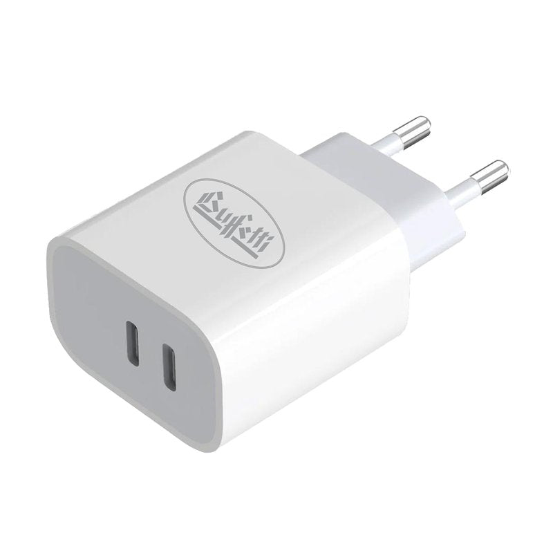 Caricatore da rete 2 porte Type-C - 20W