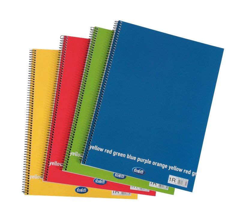 Blocco notes Happy Color - A4  - 4M - Quadretto da 4mm - spirale - 60 fogli da 80 g