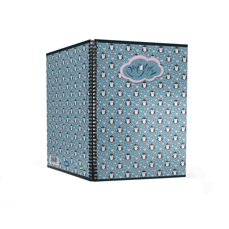 Quaderno Pattern con spirale - Rigatura 5M - Quadretto da 5mm - 80 g - A6 - copertine assortite