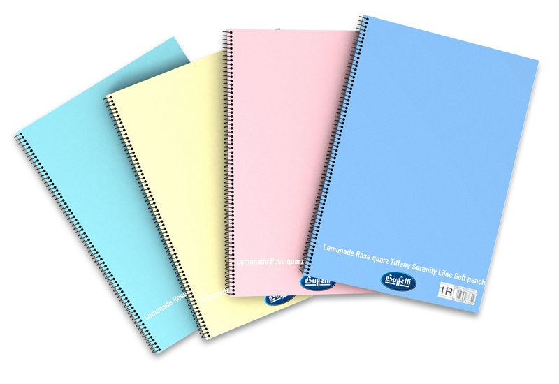 Blocco notes Happy Color Pastello - A4  - 4M - Quadretto da 4mm - spirale - 60 fogli da 80 g