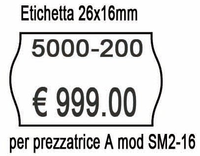 Etichette permanenti 26 x 16 mm