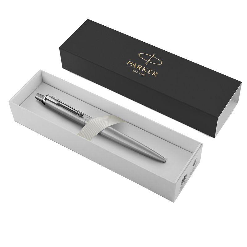 Penna a sfera Jotter Stainless Steel - blu - Tratto fine