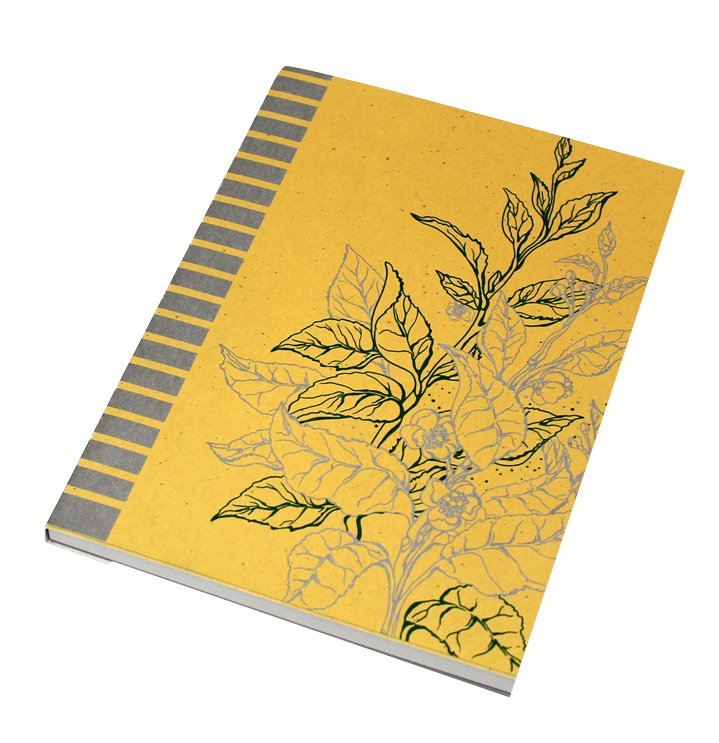 Blocco collato I Love Green - Rigatura 1R - Righe - carta riciclata 100% - 80g - A4 - copertine assortite