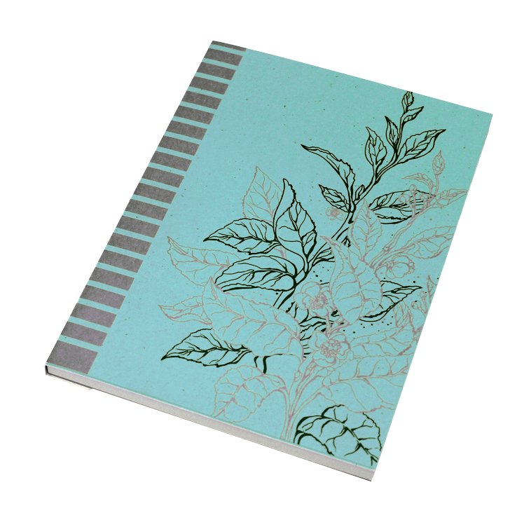 Blocco collato I Love Green - Rigatura 1R - Righe - carta riciclata 100% - 80g - A4 - copertine assortite