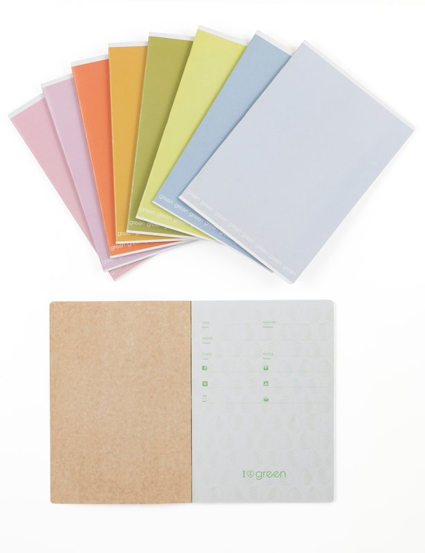 Quaderno I Love Green - Rigatura 0C - Righe con margine - carta riciclata 100% - 80g - A4 - copertine assortite