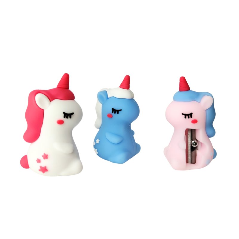 Set Temperino e Gomma per cancellare - Unicorno - colori assortiti