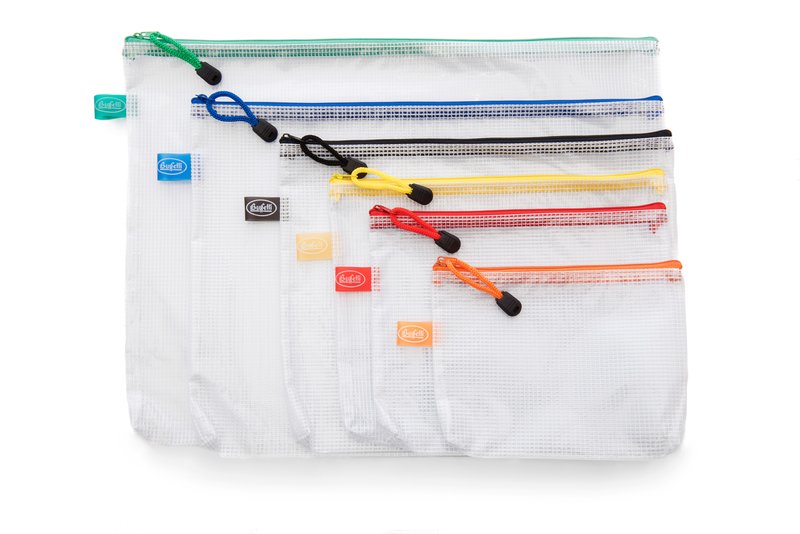 Busta con zip - PVC - 26x35 cm - blu