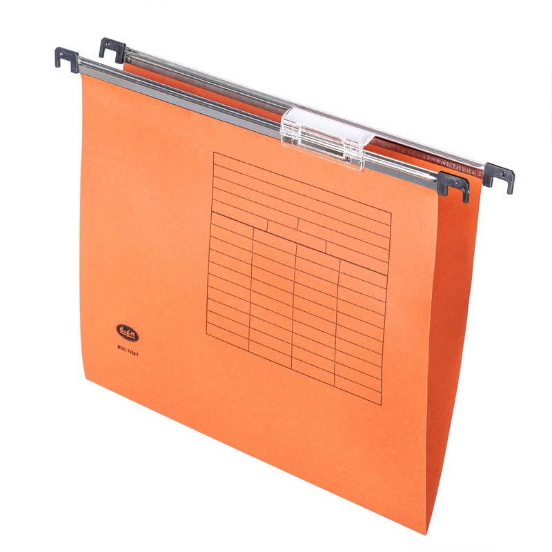 Cartella sospesa - da cassetto - Interasse 33 cm - Fondo a V - arancio