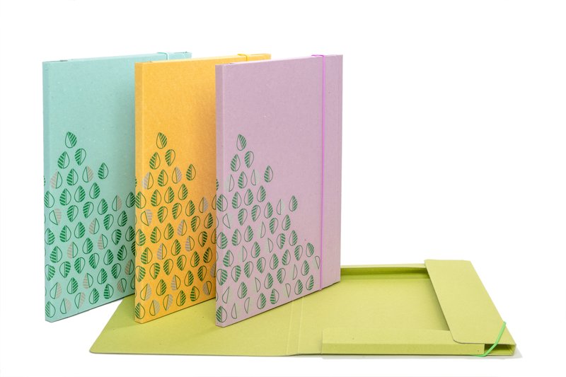 Cartellina con elastico - 34x26cm - dorso 1 cm  - colori assortiti
