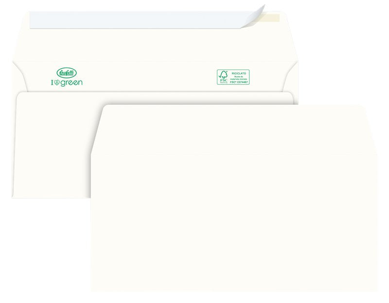 Buste commerciali senza finestra - Chiusura adesiva con strip - 11x23 cm 100 g - conf. 500 pz.