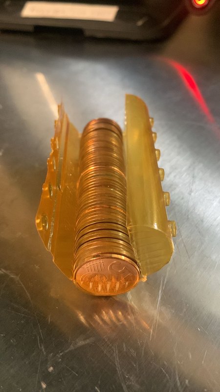 Portamonete in plastica per monete euro- 0,05 €