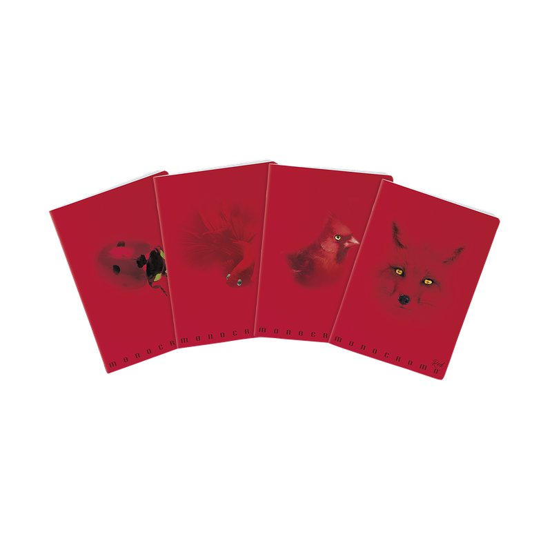Maxiquaderni Monocromo Red - Rigatura 1R - Righe medie e superiori - 100 g - copertine assortite