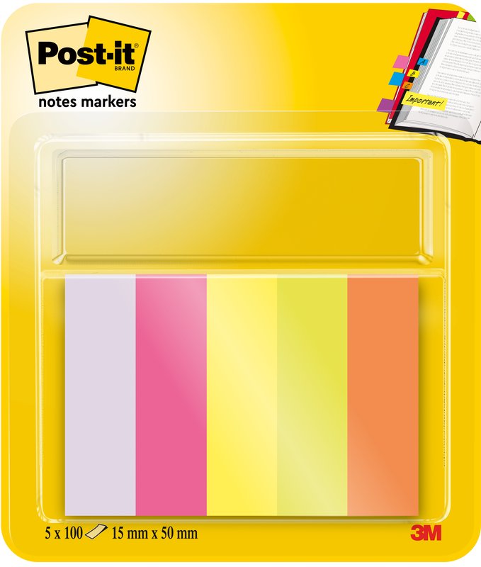 Segnapagina Post-it Note Markers - 15x50 mm - colori assortiti