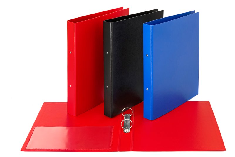 Cartella - 2 anelli tondi - Diametro 30 mm - 30x22- rosso
