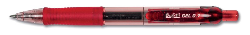 Penna a sfera gel a scatto con safety clip - blu - Tratto fine