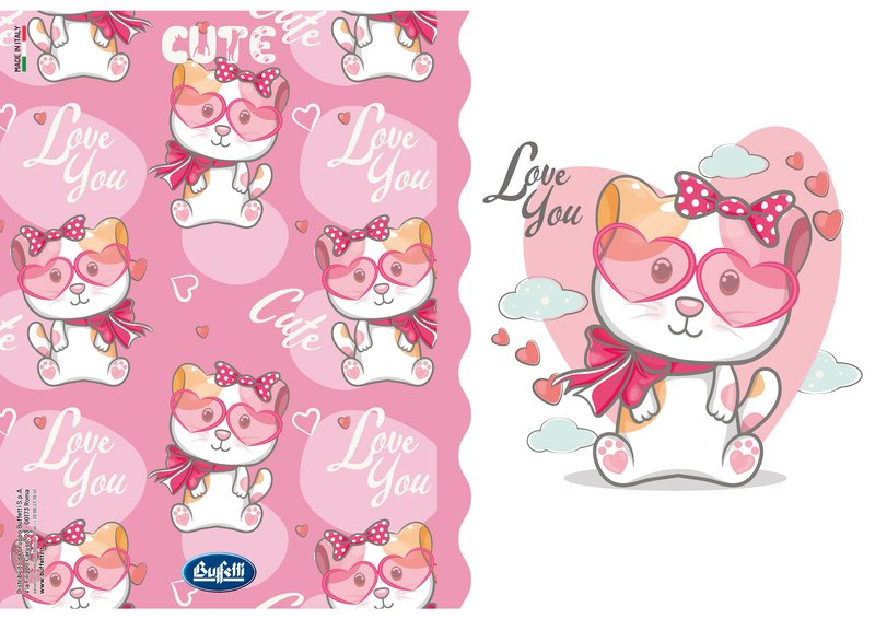 Maxiquaderno CUTE - Rigatura 1R - Righe - 80 g - A4 - copertine assortite