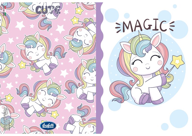 Maxiquaderno CUTE - Rigatura 5M - Quadretto da 5mm - 80 g - A4 - copertine assortite