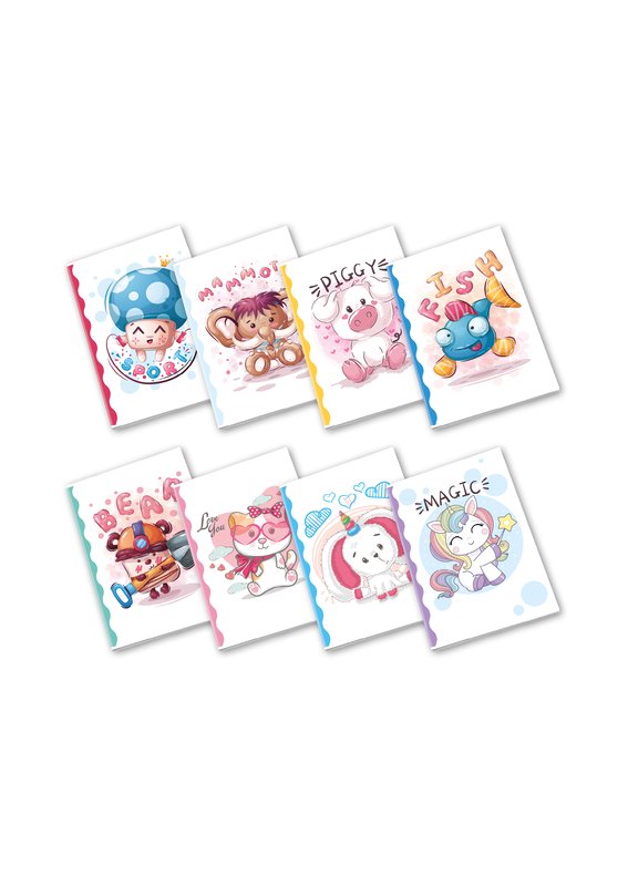 Maxiquaderno CUTE - Rigatura 0A - Righe 1a e 2a elementare - 80 g - A4 - copertine assortite