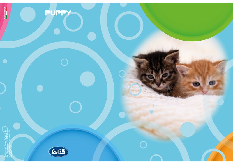 Maxiquaderno PUPPY - Rigatura 4F - Quadretto da 4mm con margine - 80 g - A4 - copertine assortite