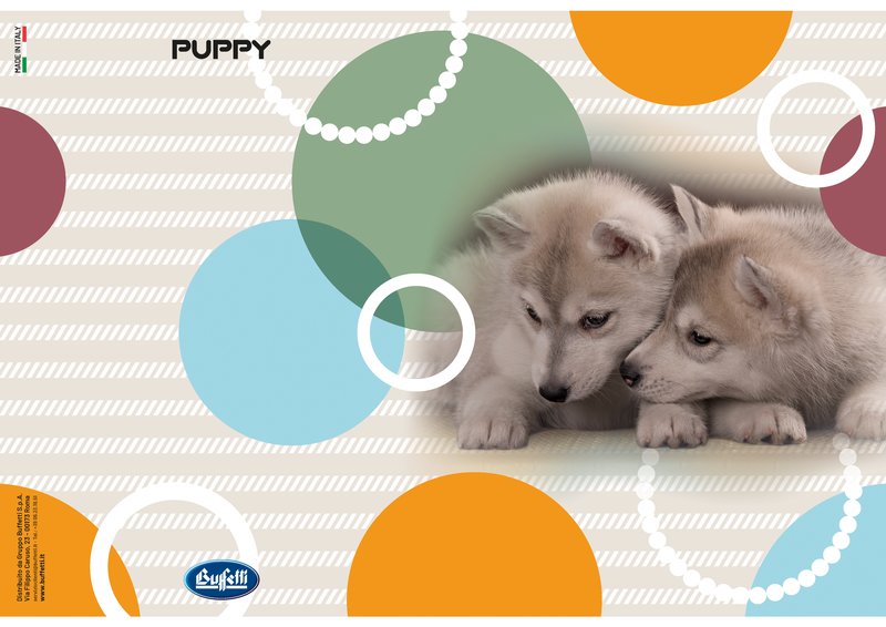 Maxiquaderno PUPPY - Rigatura 5M - Quadretto da 5mm - 80 g - A4 - copertine assortite
