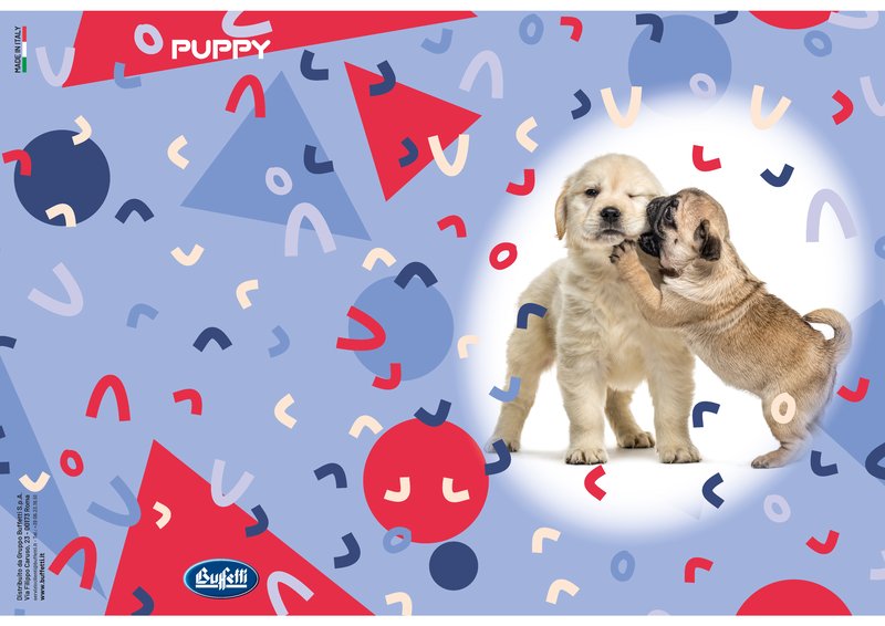 Maxiquaderno PUPPY - Rigatura 5M - Quadretto da 5mm - 80 g - A4 - copertine assortite