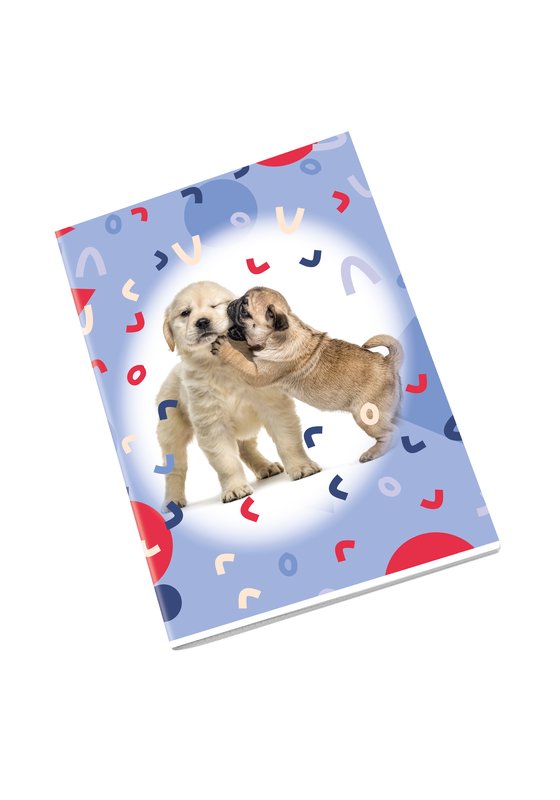 Maxiquaderno PUPPY - Rigatura 5M - Quadretto da 5mm - 80 g - A4 - copertine assortite