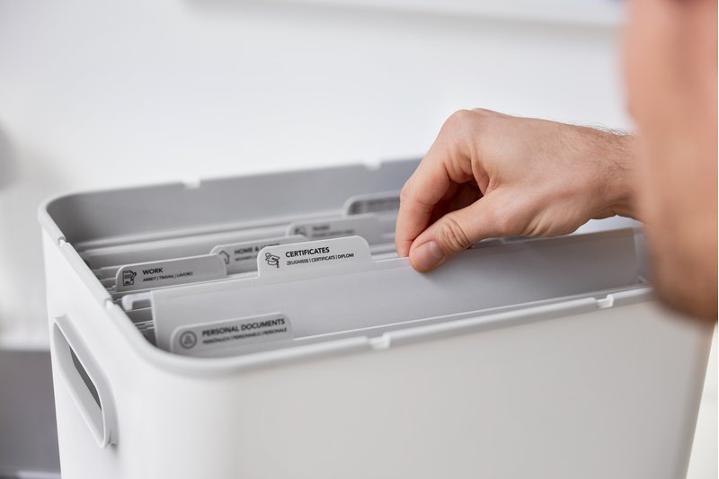 Contenitore con coperchio My Paper A4 - bianco