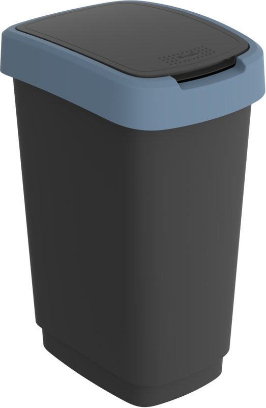 Pattumiera con coperchio basculante 25 lt - Twist - blu