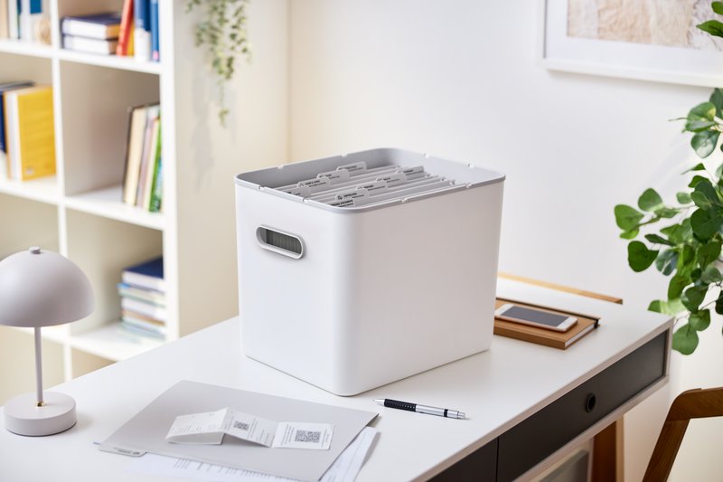 Contenitore con coperchio My Paper A4 - bianco