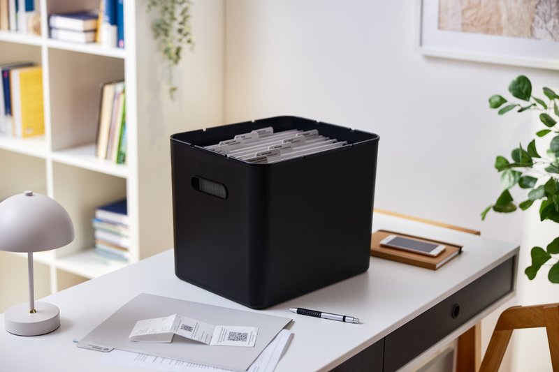 Contenitore con coperchio My Paper A4 - nero