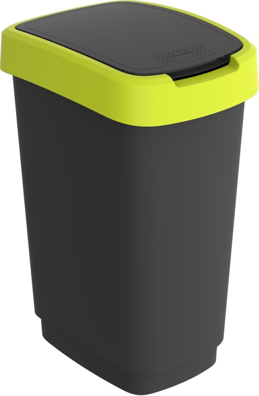 Pattumiera con coperchio basculante 25 lt - Twist - verde lime