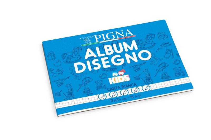 Album Disegno  Kids - Rilegatura Punto Metallico con microperforazione - 5M - 80g - 17x24cm