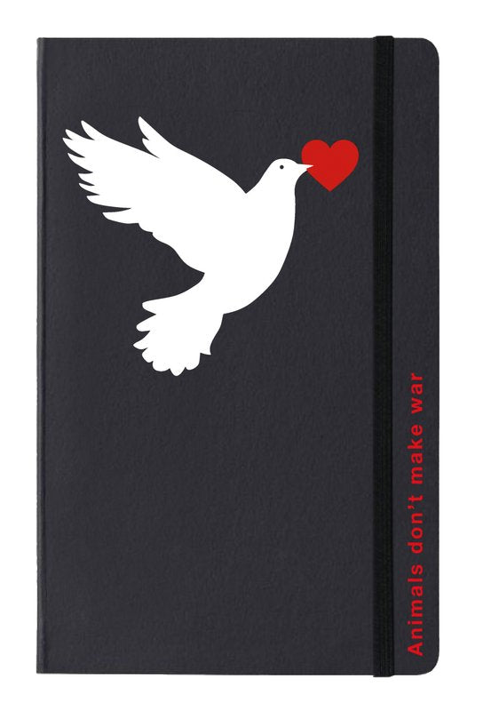 Taccuino ANIMALS DON'T MAKE WAR - rigatura PU