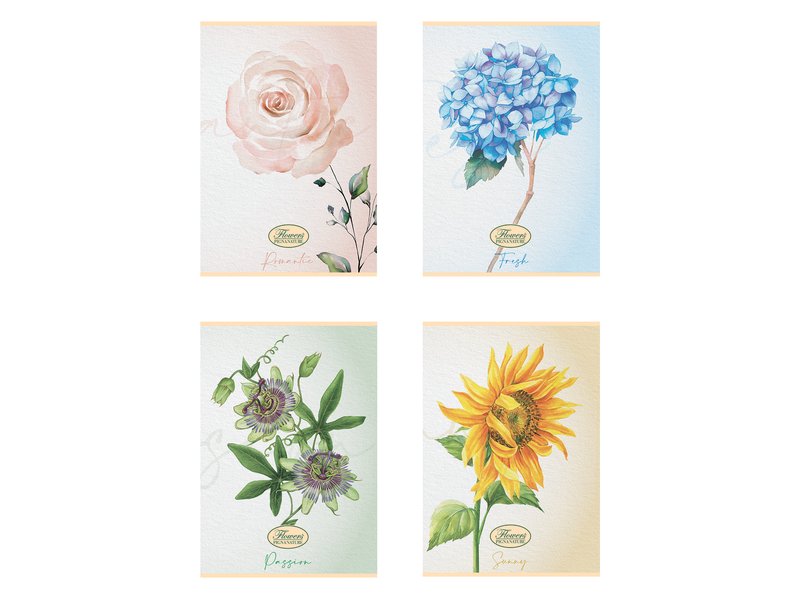 Maxi Quaderni Flowers Special -  Carta Riciclata - 0Q - Quadretto da 5mm con margine