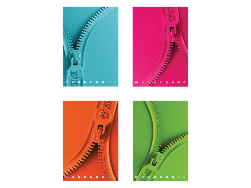 Maxi Quaderno MONOCROMO ZIP  - 1R - Righe