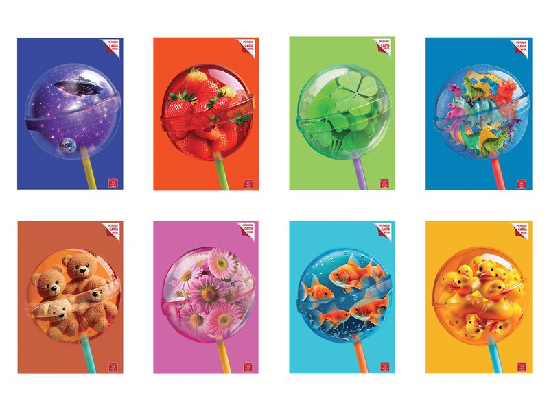Quaderno LOLLIPOP WORLD - 4M - Quadretto da 4mm