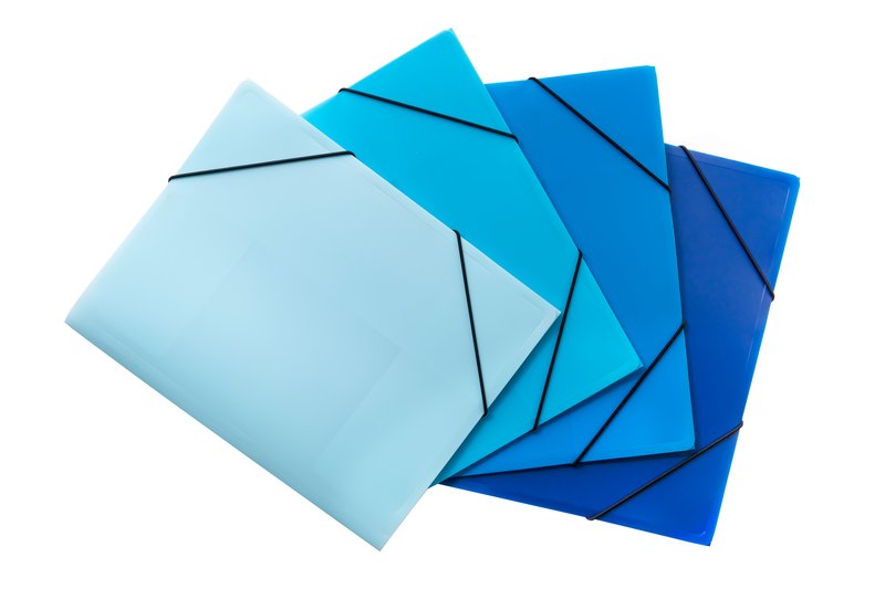Cartellina con elastico angolare SFUMATUREdi - polipropilene - 29,7x21 cm - 4 sfumature blu